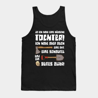 ja ich habe eine hübsche Tochter lustiger Spruch Tank Top